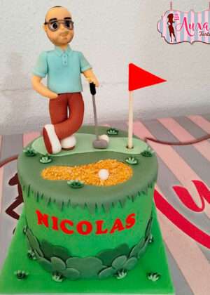 Tarta chico golfista