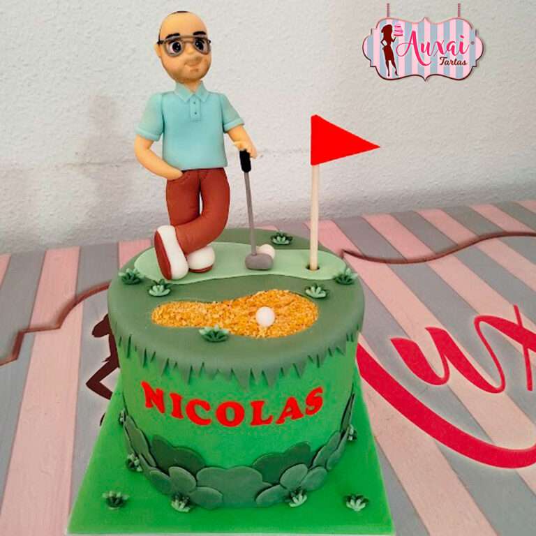 Tarta de golf personalizada para golfista