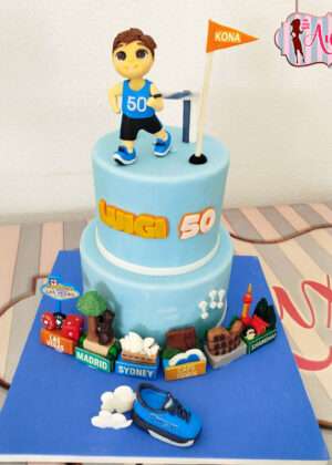 Tarta chico maratón