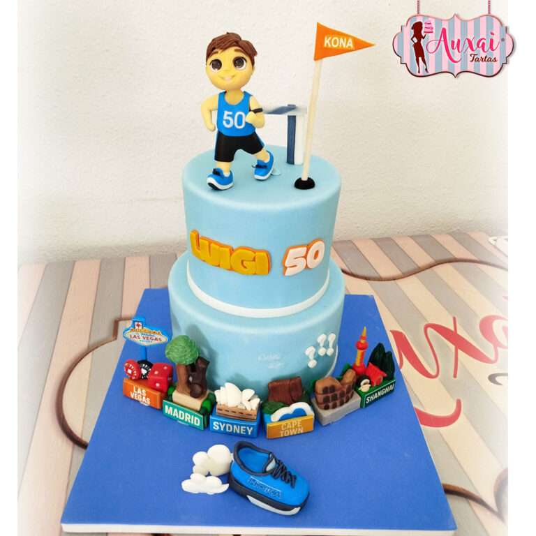 Tarta de maratón personalizada para corredor