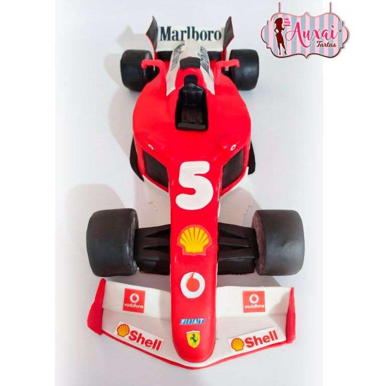 Tarta Coche Formula 1 Ferrari 3D