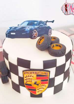 Tarta coche Porsche