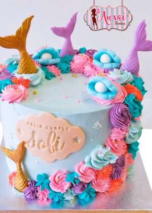 Tarta cola de sirena