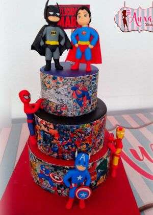 Tarta comic super héroes Marvel