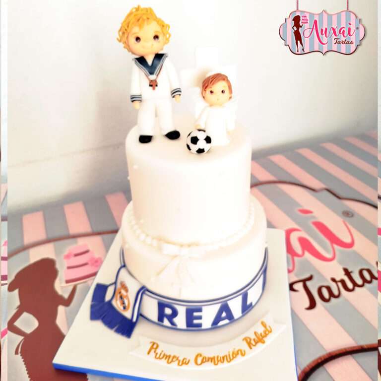 Tarta comunión marinero y fútbol