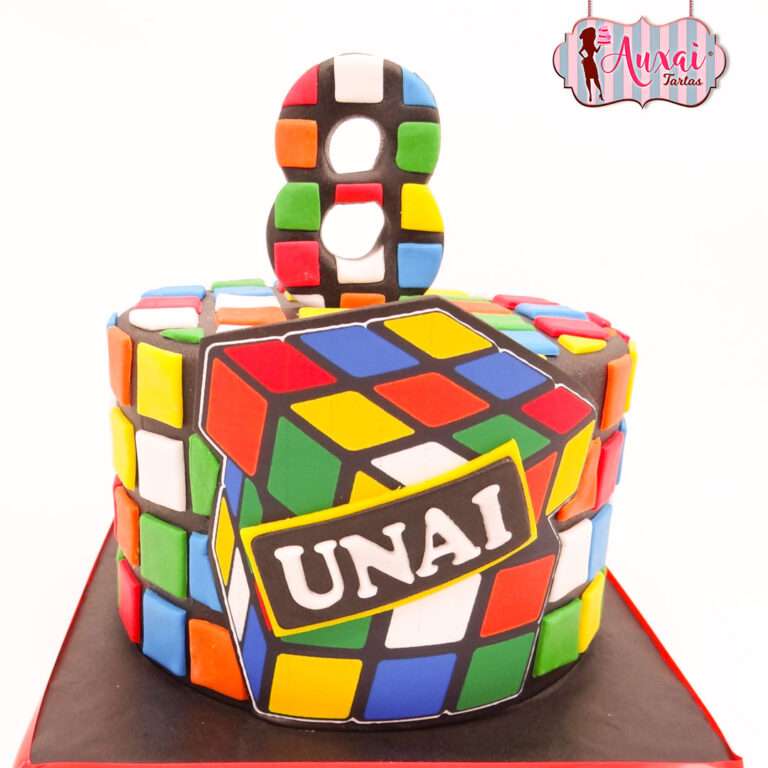 Tarta Infantil Cubo de Rubik Geométrico