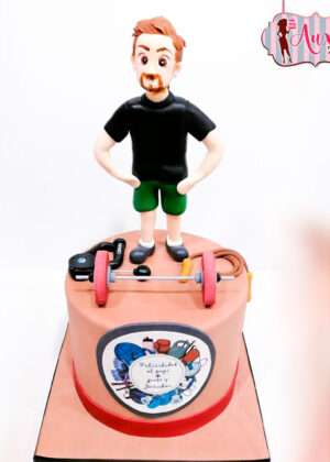 Tarta Día del padre papá en el gimnasio