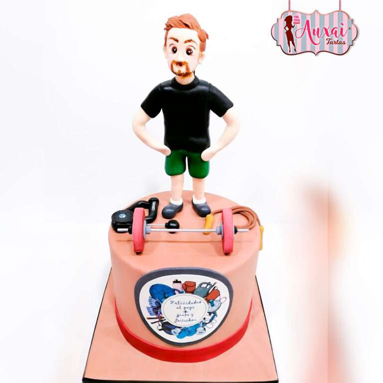 Tarta Personalizada Papá en el Gimnasio