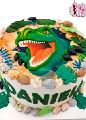 Tarta dinosaurio T-rex