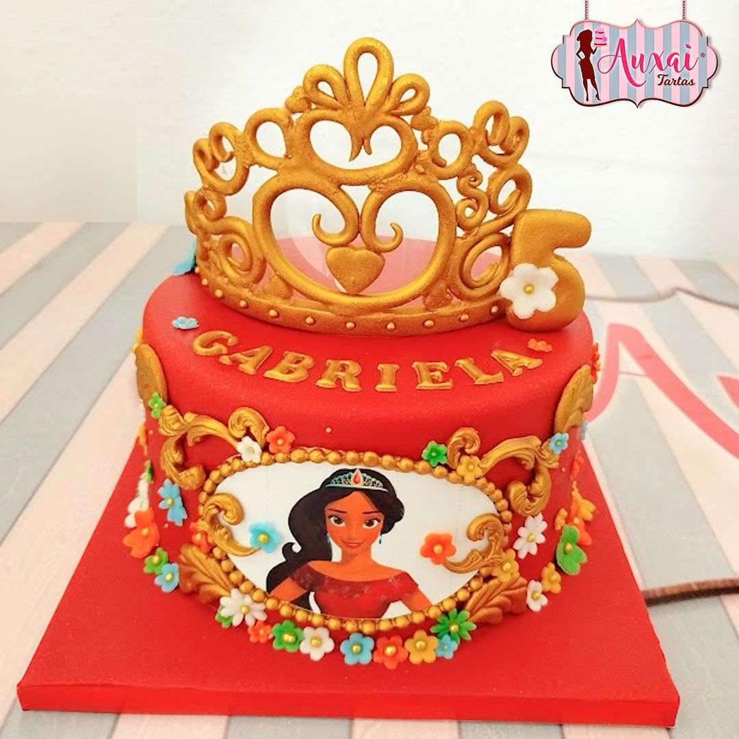 Tarta Disney Elena de Avalor papel de azúcar - Imagen 2