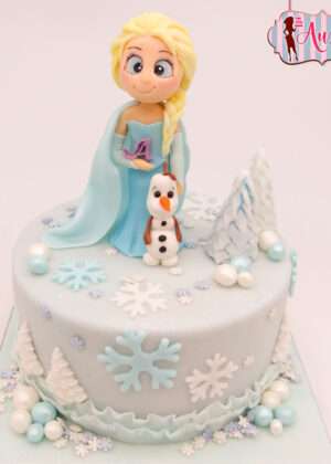 Tarta Disney Frozen Elsa y Olaf bebé