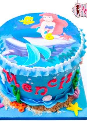 Tarta sencilla Disney La Sirenita