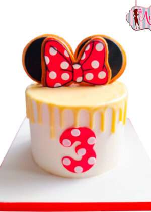 Tarta drip cake Disney lazo de Minnie