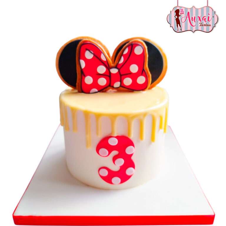 Tarta drip cake Disney lazo de Minnie