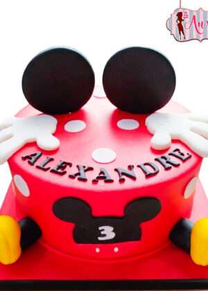 Tarta Disney Mickey Mouse orejas y manos