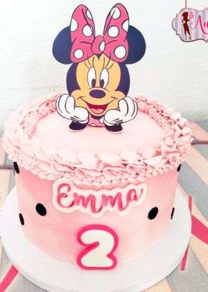 Tarta Disney Minnie Mouse - sin fondant
