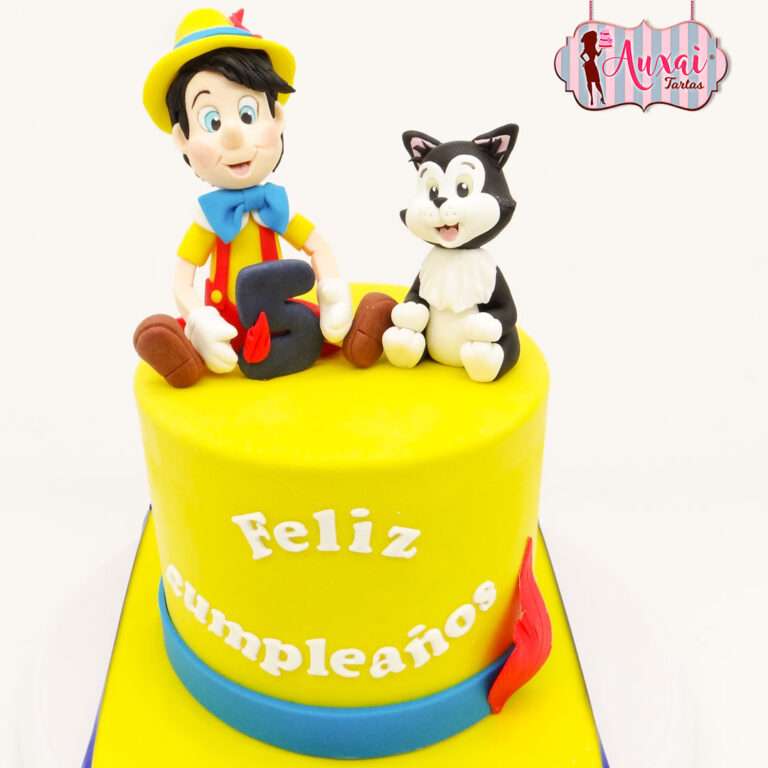 Tarta Infantil Pinocho y Fígaro de Diseño