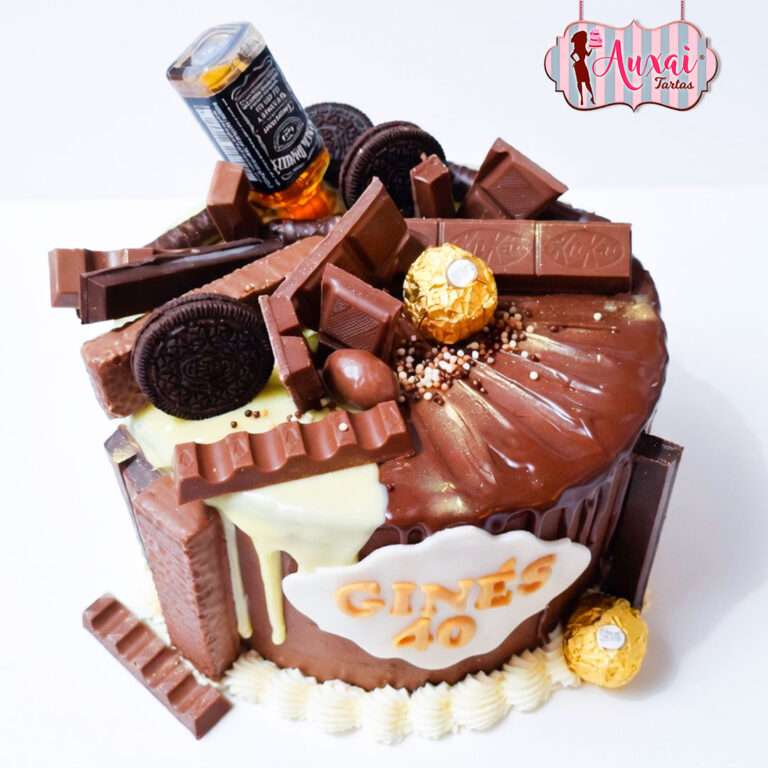 Tarta drip cake Licor - Sin fondant