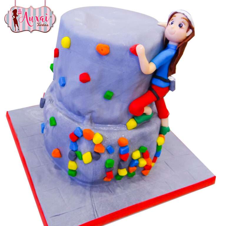 Tarta Infantil de Escalada y Rocódromo de Diseño