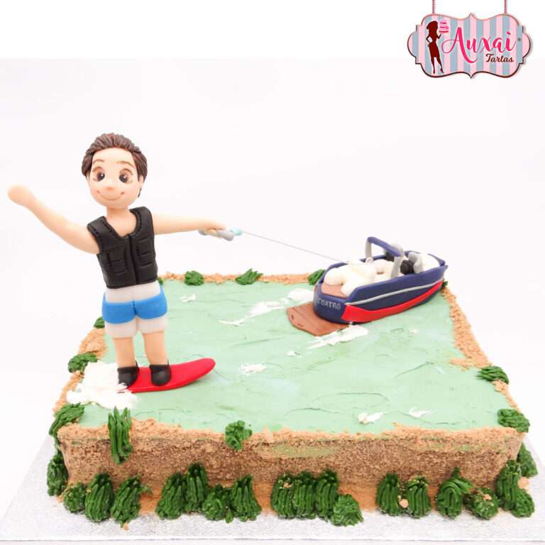 Tarta Deportiva Esquí Acuático de Diseño