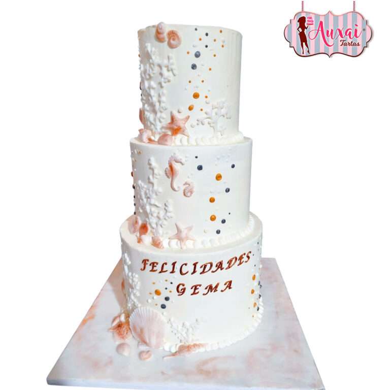 Tarta fondo marino elegante