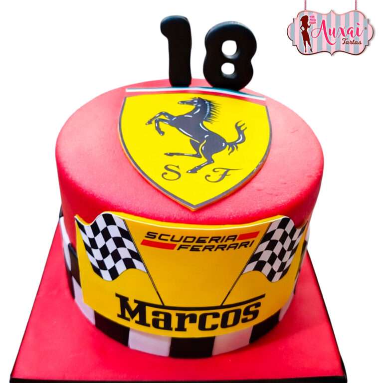 Tarta Fórmula 1 escudería Ferrari