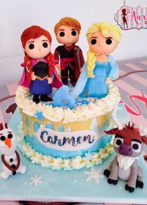 Tarta Disney Frozen tipo funko pop