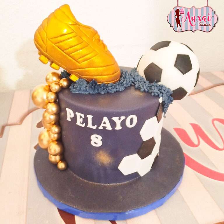 Tarta Infantil Bota de Oro y Fútbol