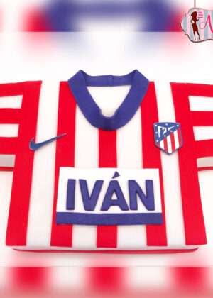 Tarta fútbol camiseta Atlético de Madrid