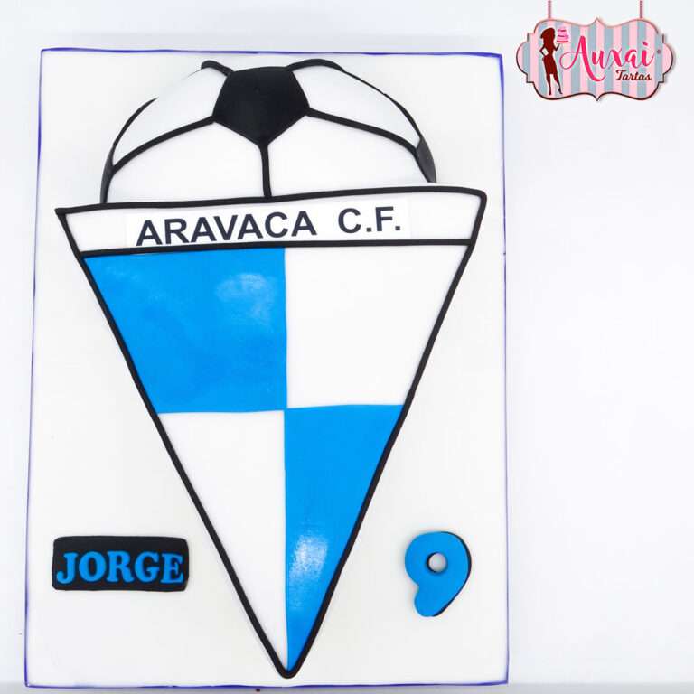 Tarta Escudo Fútbol Aravaca C.F. en 3D