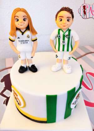 Tarta fútbol mellizos