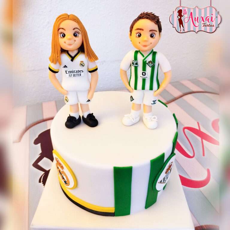 Tarta Infantil de Fútbol para Mellizos