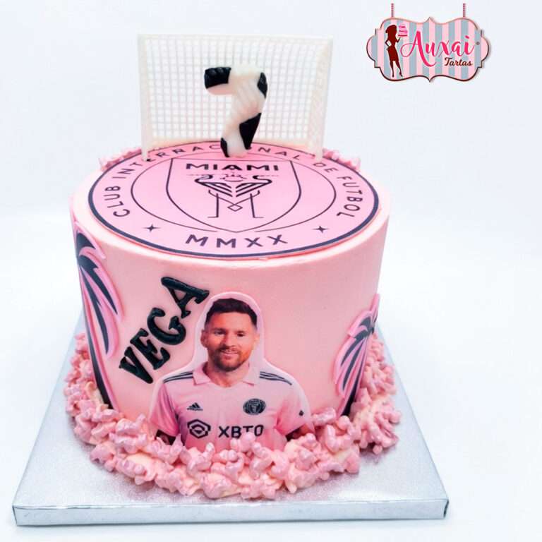 Tarta Infantil Messi Inter de Miami de Diseño