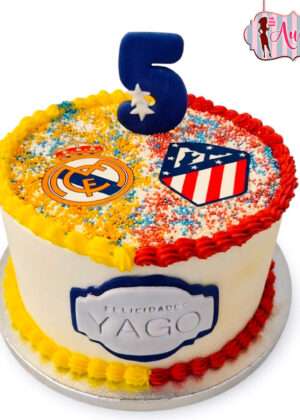 Tarta fútbol Real Madrid Atlético de Madrid