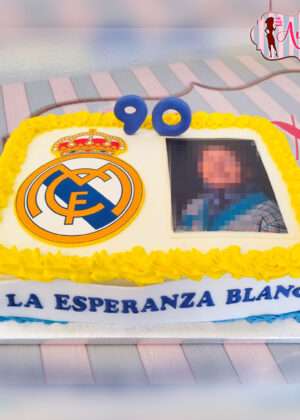Tarta fútbol Real Madrid con foto