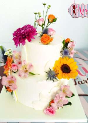 Tarta boda moderna garden cake