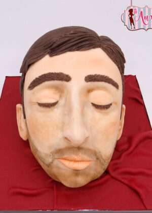 Tarta halloween cabeza humana