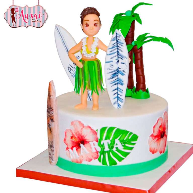 Tarta Infantil Hawaiana Aloha y Surf