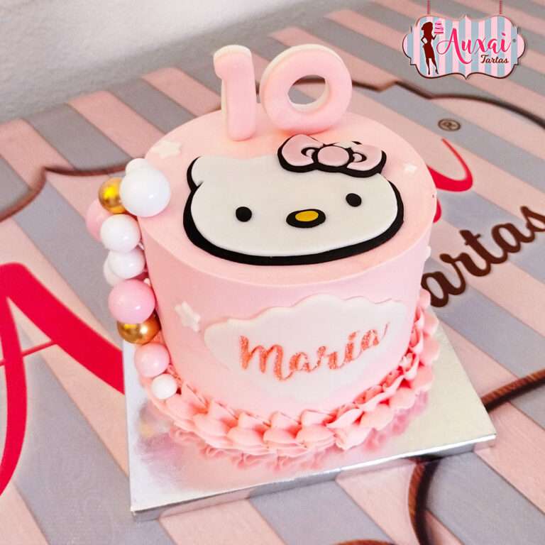 Tarta Hello Kitty con globos