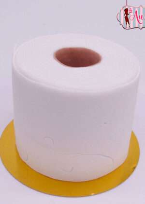 Tarta hiperrealista rollo de papel higiénico