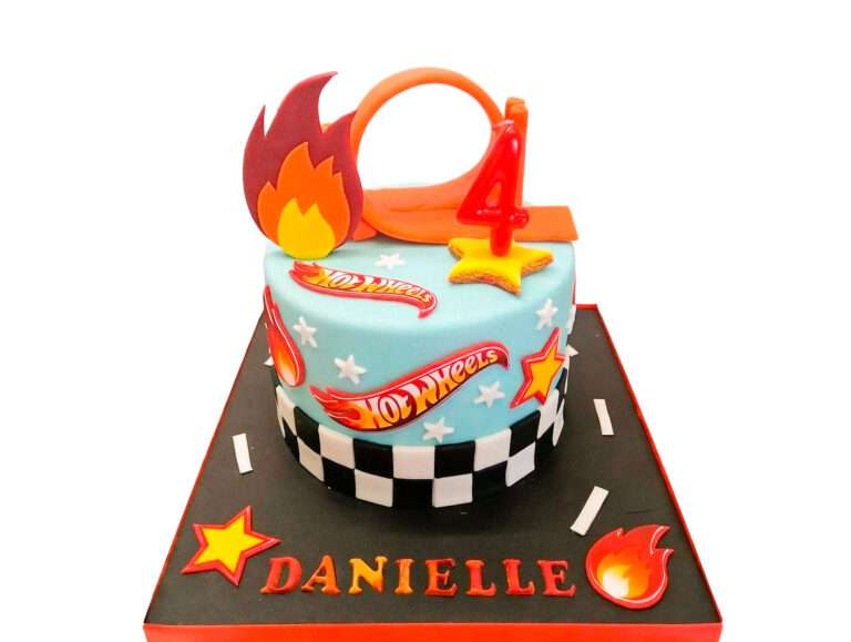 Tarta Infantil Pista de Carreras de Diseño