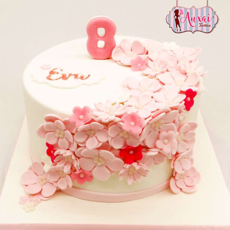 Tarta Infantil Cascada de Flores de Ensueño