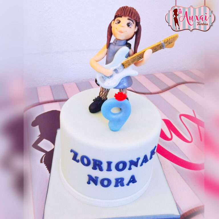 Tarta Personalizada Niña Guitarra Eléctrica Nora
