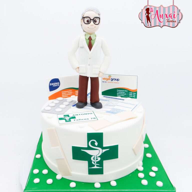 Tarta de Jubilación Farmacéutico de Diseño