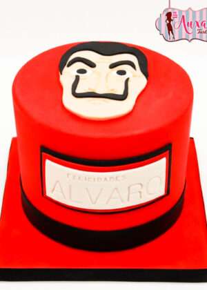 Tarta máscara Casa de papel 2D