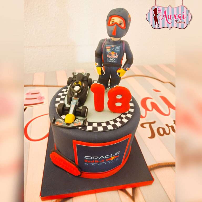 Tarta de Cumpleaños Fórmula 1 Red Bull de Diseño