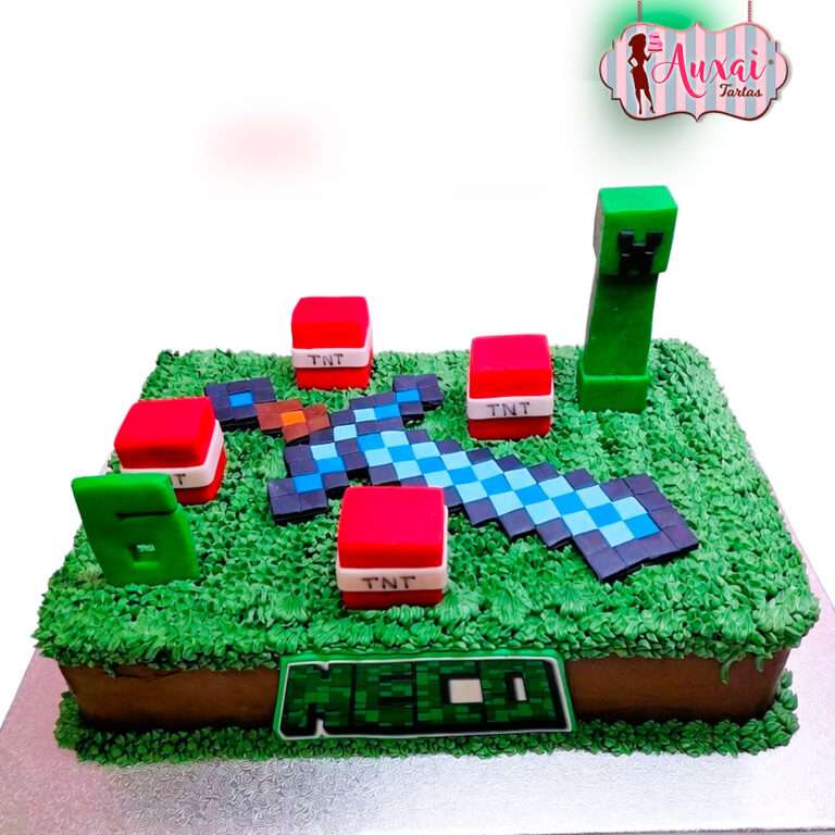 Tarta Infantil de Bloques y Pixel