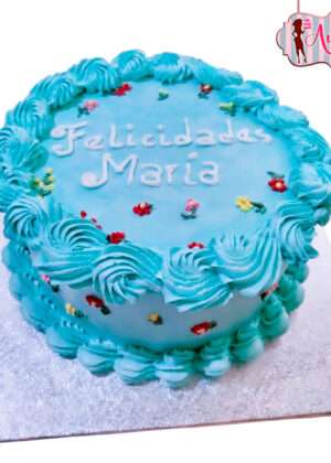 Tarta mini flores de buttercream