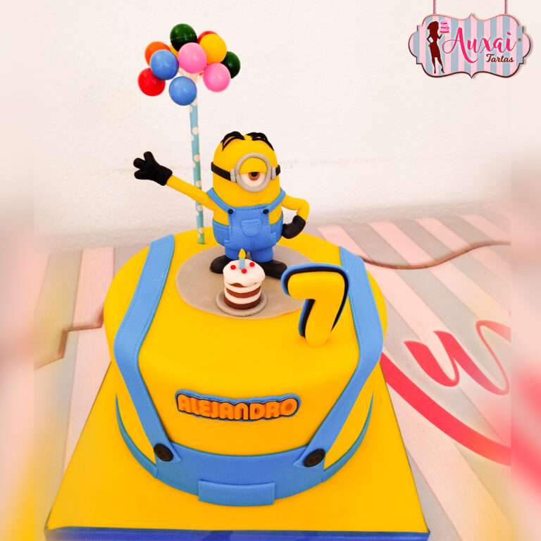 Tarta Infantil Minion con Globos Alejandro