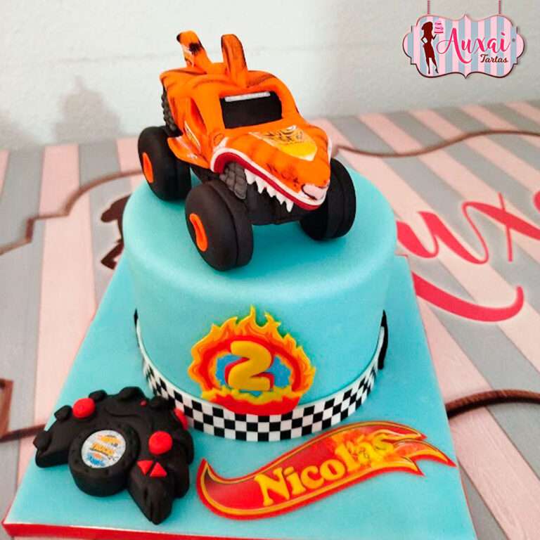Tarta Infantil de Monster Truck y Hot Wheels de Diseño